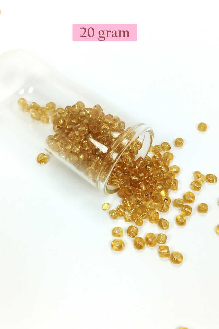 Dökme Cam Kum Boncuk Büyük Boy (6/0) 4 mm - 4 Renk - Toplam 80 Gram - BNC410