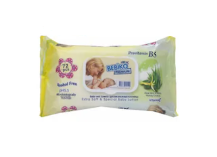 Bebiko Premium Bebek Islak Mendili 72'li