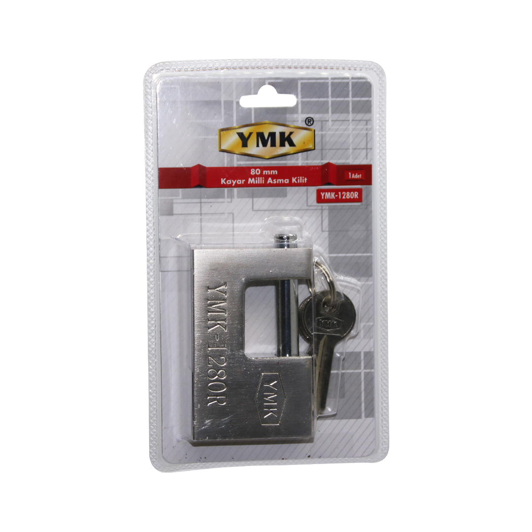 80MM GRİ KAYAR MİLLİ ASMA KİLİT (5430)