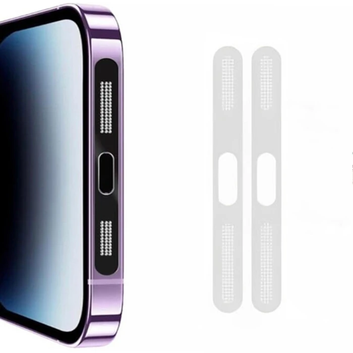 Ally iPhone 15 Pro Max  İçin Anti-Dust Toz Ve Kir Önleyici Sticker 2 Adet Set-(5775)