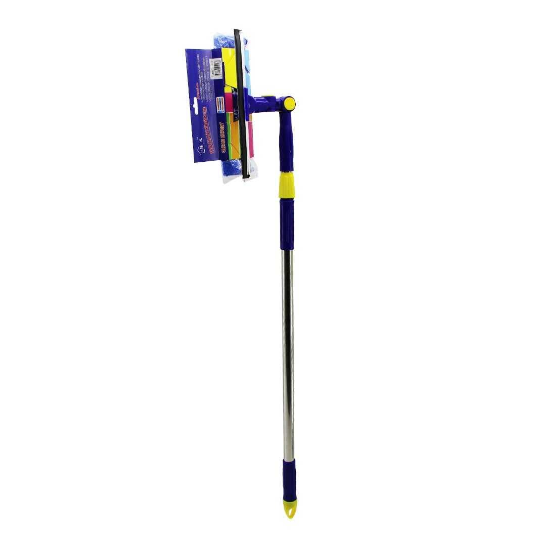 STAR Q 2 BAŞLI=CAMSİL ÇEKPAS - M.FİBER MOP=24.5CM 360 DERECE BAŞLIK CAMSİL - MOP UZAYAN METAL - PLS.SAP= 85-133CM (5430)