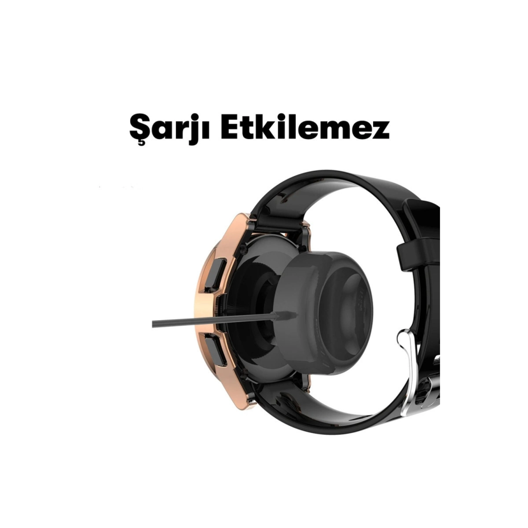 Watch 5 Pro 45mm Wall Camlı Kasa Ekran Koruyucu - Gold