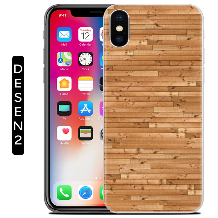 Ally İphone X Xs Mermer Desenli Soft Silikon Kılıf-(5775)