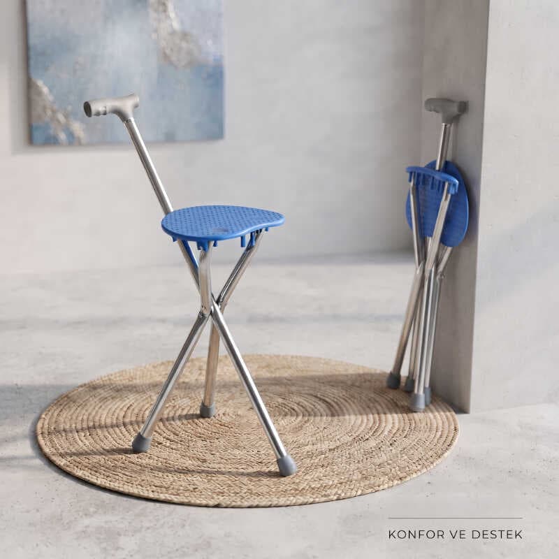 Katlanabilir Baston Sandalye - Oturaklı - 88 cm