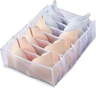 AEE Sütyen Düzenleyici Çekmece İçi Düzenleyici Organizer 8 Bölmeli Şeffaf Beyaz