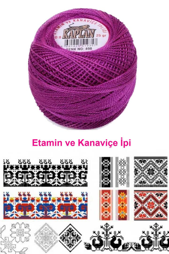 Kaplan Etamin Ve Kanaviçe İpi 8 No Kod/Renk: 498 - Royaleks