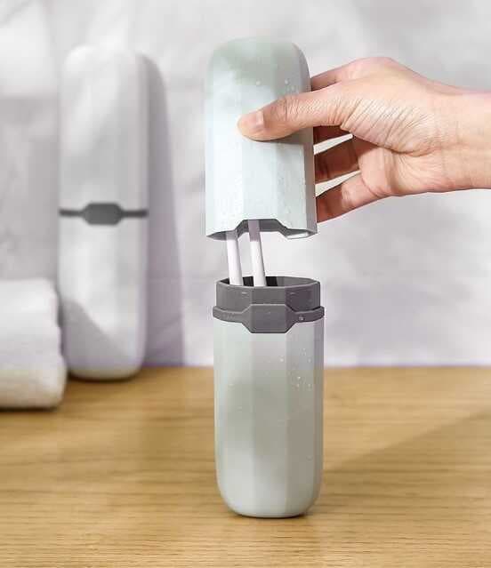 Seyahat Tipi Diş Fırçası ve Makyaj Fırçası Kabı 3 Renk