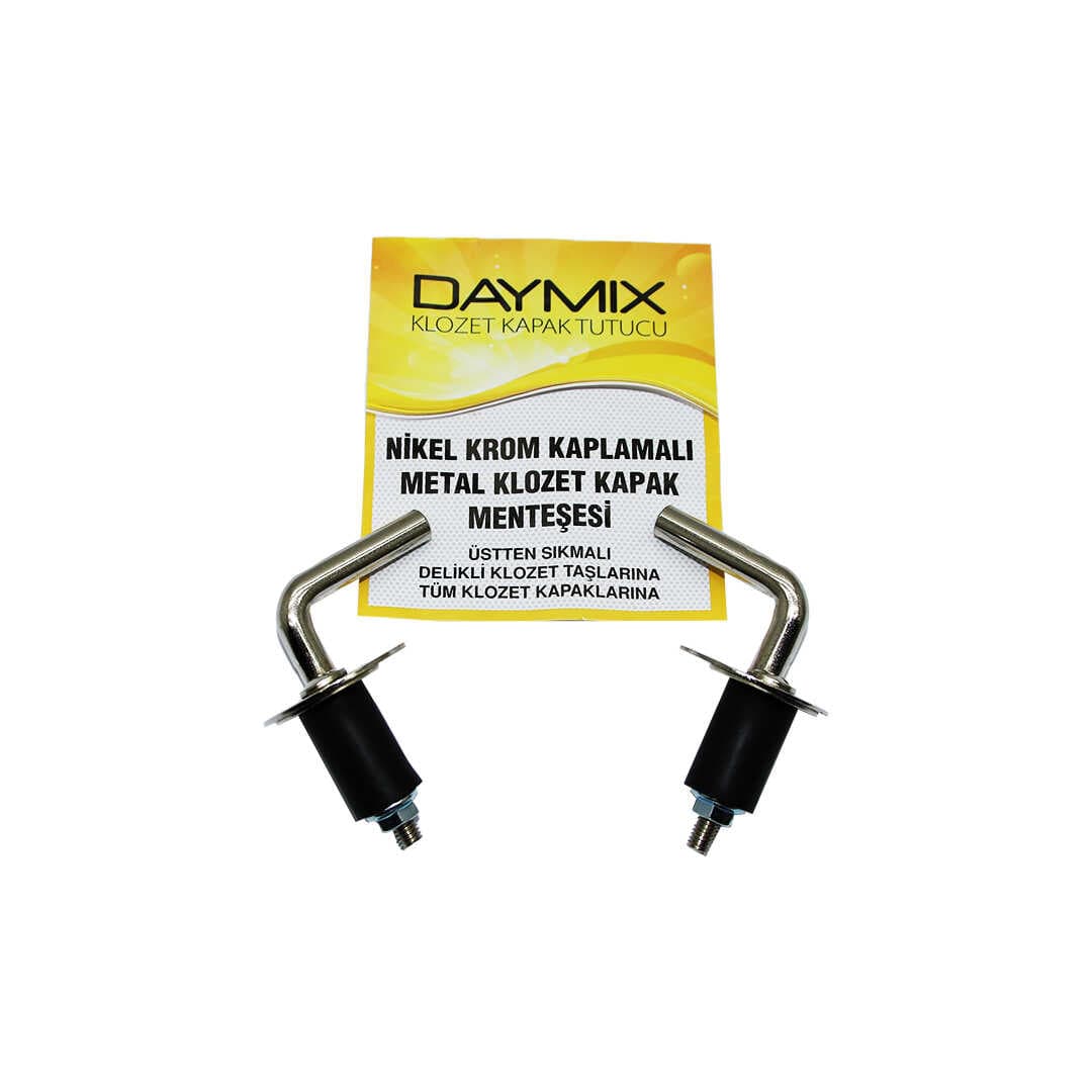 ÜSTTEN SIKMALI METAL KLOZET KAPAK MENTEŞESİ VİDASI NİKEL KROM KAPLAMALI (5430)