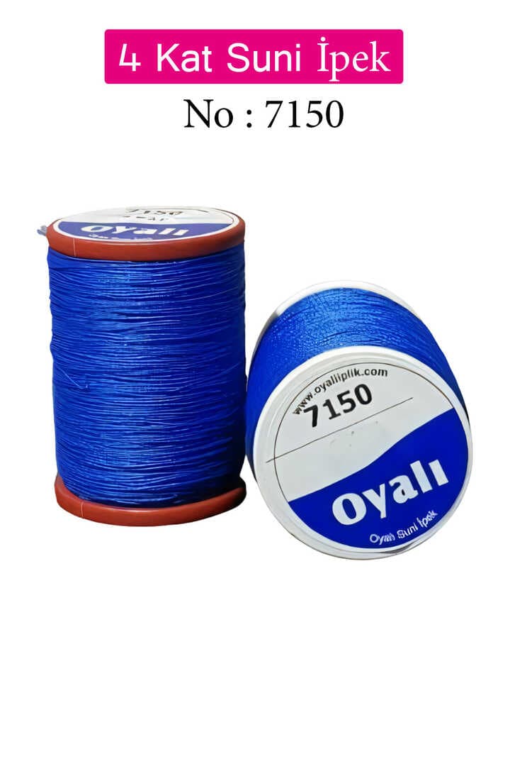 Oyalı 4 Kat Suni İpek İplik İğne Oyası Boncuk İpi Tığ Oyası No:7150