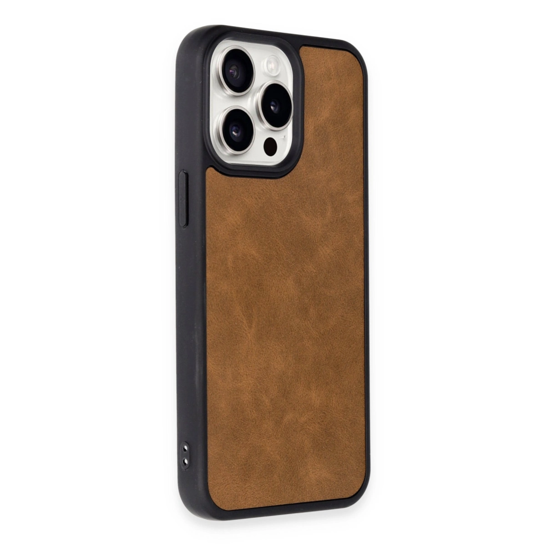 Apple İphone 15 Pro Kılıf Aras Deri Kapak - Taba