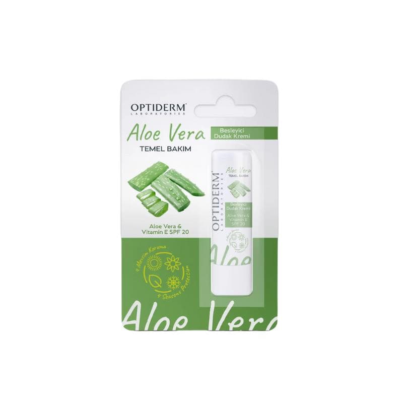 Optiderm Lip Stick Aloe Vera & E Vitamini SPF20+